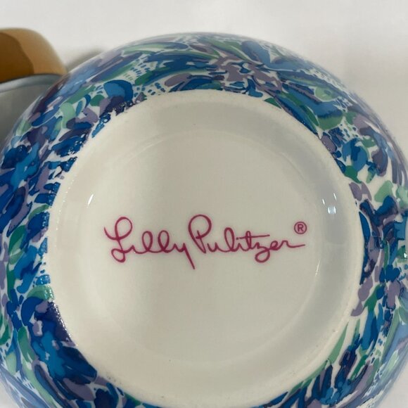 LILLY PULITZER (NEW) "High Maintenance" Set of 2 Ceramic Mugs, Royal/White-12 OZ - Picture 8 of 8